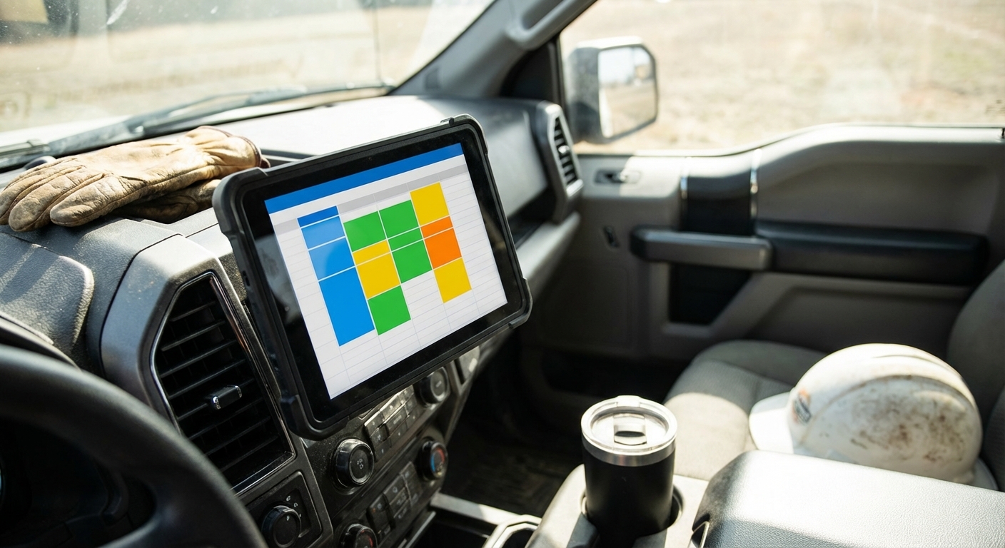 Organized Service Truck Dashboard